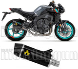 Exhaust Tip With Noise Certification Indy-Race Black Aluminium Carbon - Arrow Special Parts Compatible With Yamaha Mt-10 (2022-2024)