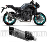 Non-Catalytic Exhaust Tip With Sound Certification Pista Full Titanium Carbon - Arrow Special Parts Compatible With Yamaha Mt-10 (2022-2024)