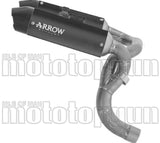 Exhaust Tip With Noise Certification Black Titanium - Arrow Special Parts Compatible With Ducati Panigale V2 - S (2025-2026)