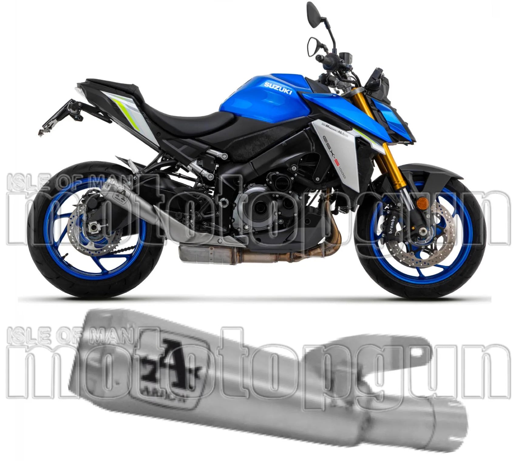 Exhaust Tip With Noise Certification Pro-Race Titanium Titanium - Arrow Special Parts Compatible With Suzuki Gsx-S 1000 Gt (2021-2024)