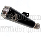 Exhaust Tip With Noise Certification Pro-Race Black Nichrom Stainless Steel - Arrow Special Parts Compatible With Ktm 390 Duke (2021-2023)