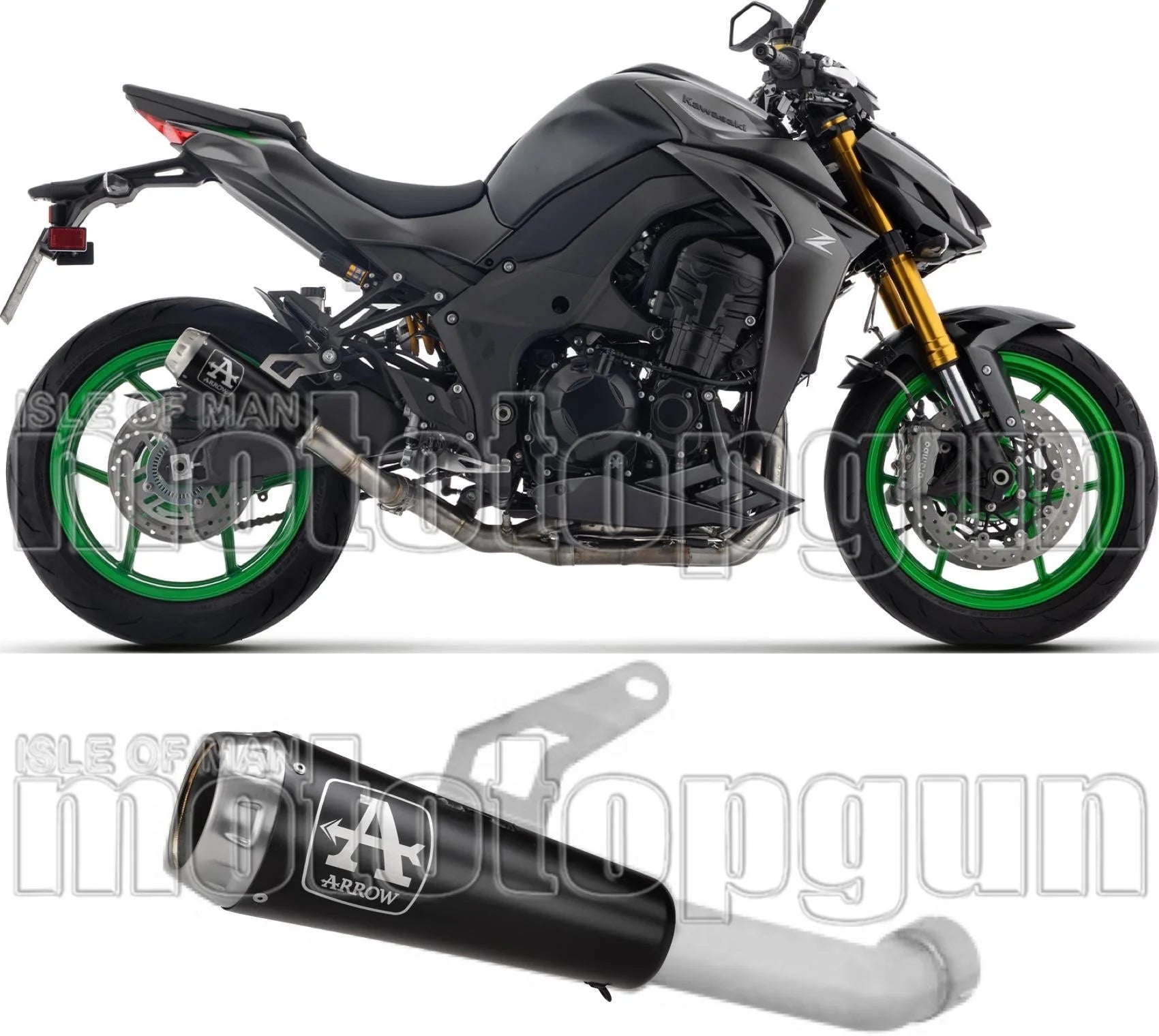 Exhaust Tip With Noise Certification Pro-Race Black Stainless Steel Steel End Cap - Arrow Special Parts Compatible With Kawasaki Z 1100 Se (2025-2026)