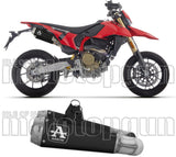 Exhaust Tip With Noise Certification Pro-Race Black Stainless Steel - Arrow Special Parts Compatible With Ducati Hypermotard 698 Mono (2024-2025)