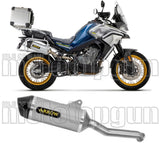 Exhaust Tip With Noise Certification Race-Tech Aluminium Carbon - Arrow Special Parts Compatible With Cfmoto 800 Mt Touring (2022-2023)