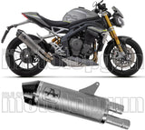 Exhaust Tip With Noise Certification Race-Tech Titanium Carbon - Arrow Special Parts Compatible With Triumph Speed Triple 1200 Rs (2021-2024)