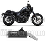 Exhaust Tip With Noise Certification Rebel Black Aluminium Black Aluminium - Arrow Special Parts Compatible With Honda Cmx 1100 Rebel (2021-2024)