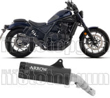 Exhaust Tip With Noise Certification Rebel Black Nichrom Steel End Cap - Arrow Special Parts Compatible With Honda Cmx 1100 Rebel (2025-2026)