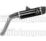 Exhaust Tip With Noise Certification Indy-Race Black Aluminium Carbon - Arrow Special Parts Compatible With Moto Guzzi V85 Tt (2021-2023)