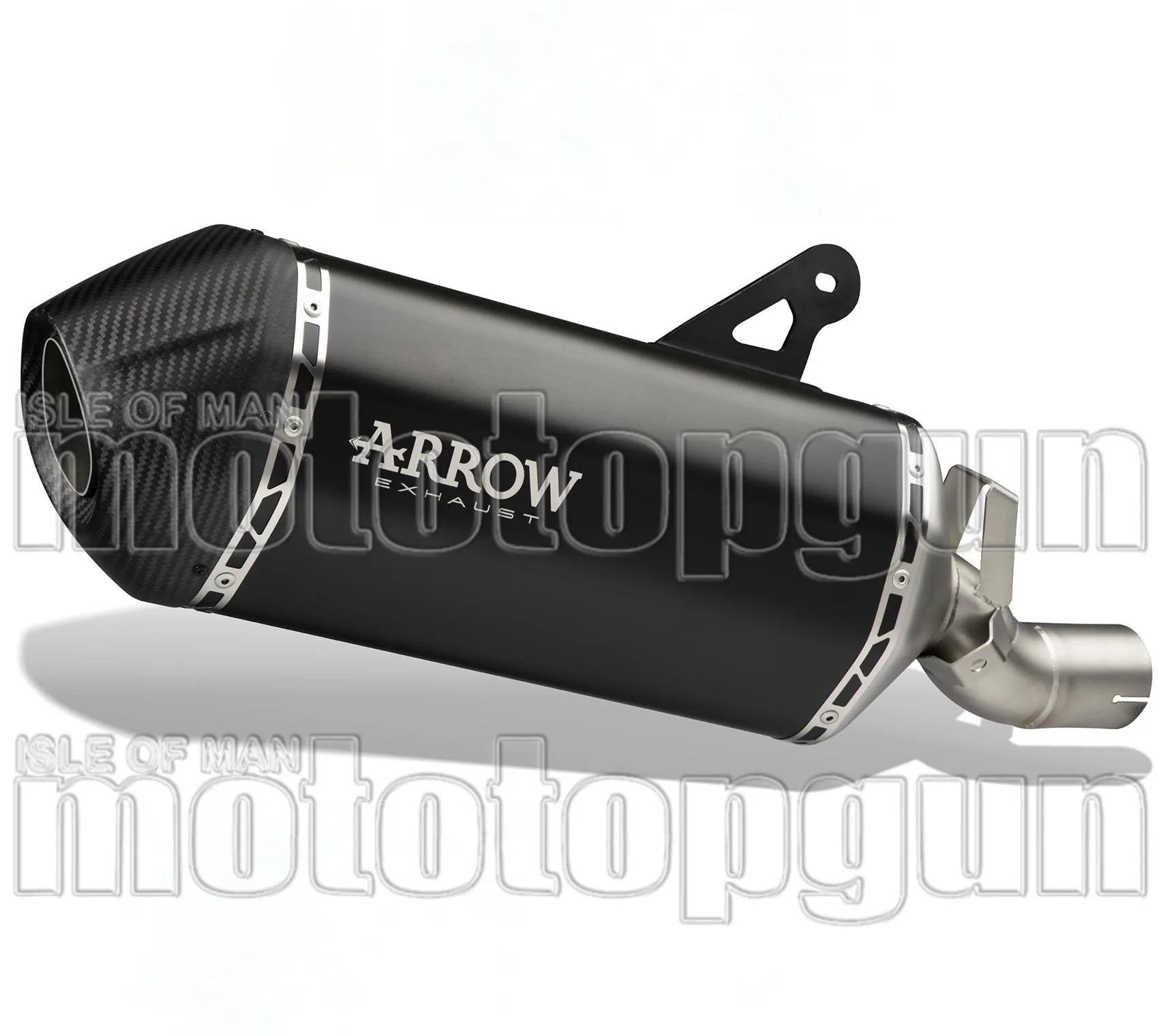 Exhaust Tip With Noise Certification Sonora Black Aluminium Carby End Cap - Arrow Special Parts Compatible With Ktm 1290 Superadventure S (2021-2024)