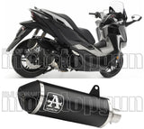 Non-Catalytic Exhaust Tip With Sound Certification Urban Black Aluminium Stainless Steel Black - Arrow Special Parts Compatible With Honda Forza 350 (2021-2024)