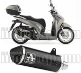 Catalytic Exhaust Tip With Sound Certification Urban Black Aluminium Stainless Steel Black - Arrow Special Parts Compatible With Honda Sh 350 (2021-2023)