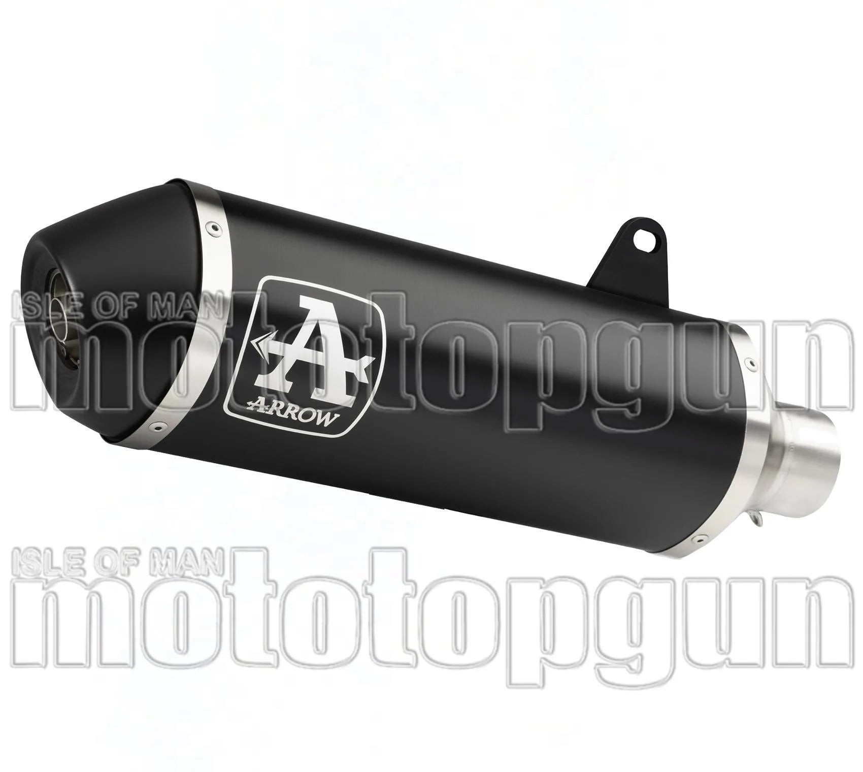 Non-Catalytic Exhaust Tip With Sound Certification Urban Black Aluminium Stainless Steel Black - Arrow Special Parts Compatible With Peugeot Metropolis 400 (2017-2021)