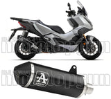 Catalytic Exhaust Tip With Sound Certification Urban Black Aluminium Stainless Steel Black - Arrow Special Parts Compatible With Honda Adv 350 (2022-2024)