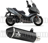 Catalytic Exhaust Tip With Sound Certification Urban Black Aluminium Black Aluminium - Arrow Special Parts Compatible With Kymco Xciting 400 I S (2021-2024)