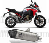 Exhaust Tip With Noise Certification Veloce Titanium Carbon - Arrow Special Parts Compatible With Ducati Multistrada V4 1100 (2021-2024)