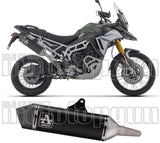 Exhaust Tip With Noise Certification Veloce Black Aluminium Carby End Cap - Arrow Special Parts Compatible With Triumph Tiger 900 Gt - Pro (2024-2026)