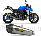 Exhaust Tip With Noise Certification X-Kone Nichrom Carbon - Arrow Special Parts Compatible With Suzuki Gsx-S 1000 Gt (2021-2024)