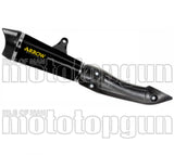 Exhaust Tip With Noise Certification X-Kone Black Nichrom Carbon - Arrow Special Parts Compatible With Kawasaki Z 125 (2021-2024)
