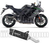 Exhaust Tip With Noise Certification Indy-Race Evo Black Aluminium Carby End Cap - Arrow Special Parts Compatible With Kawasaki Ninja 1100 Sx (2025-2026)