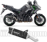 Exhaust Tip With Noise Certification Indy-Race Evo Black Aluminium Carby End Cap - Arrow Special Parts Compatible With Kawasaki Versys 1100 (2025-2026)