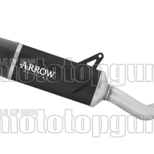 Exhaust Tip With Noise Certification Indy-Race Evo Black Aluminium Carby End Cap - Arrow Special Parts Compatible With Qj Motor Srk 800 Rr (2024-2025)