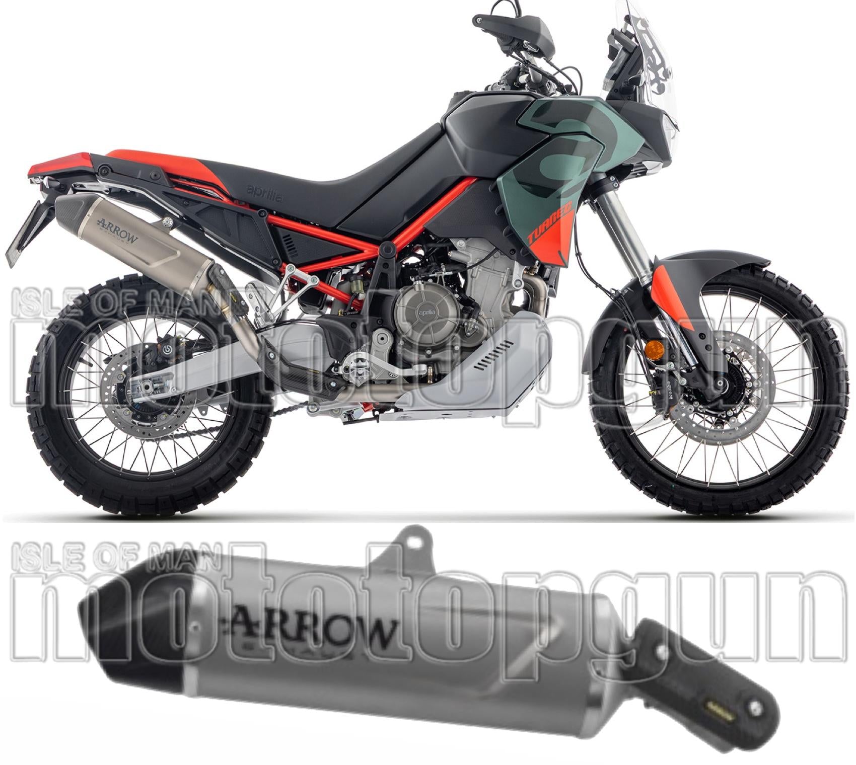Exhaust Tip With Noise Certification Indy-Race Evo Titanium - Arrow Special Parts Compatible With Aprilia Tuareg 660 (2025-2026)