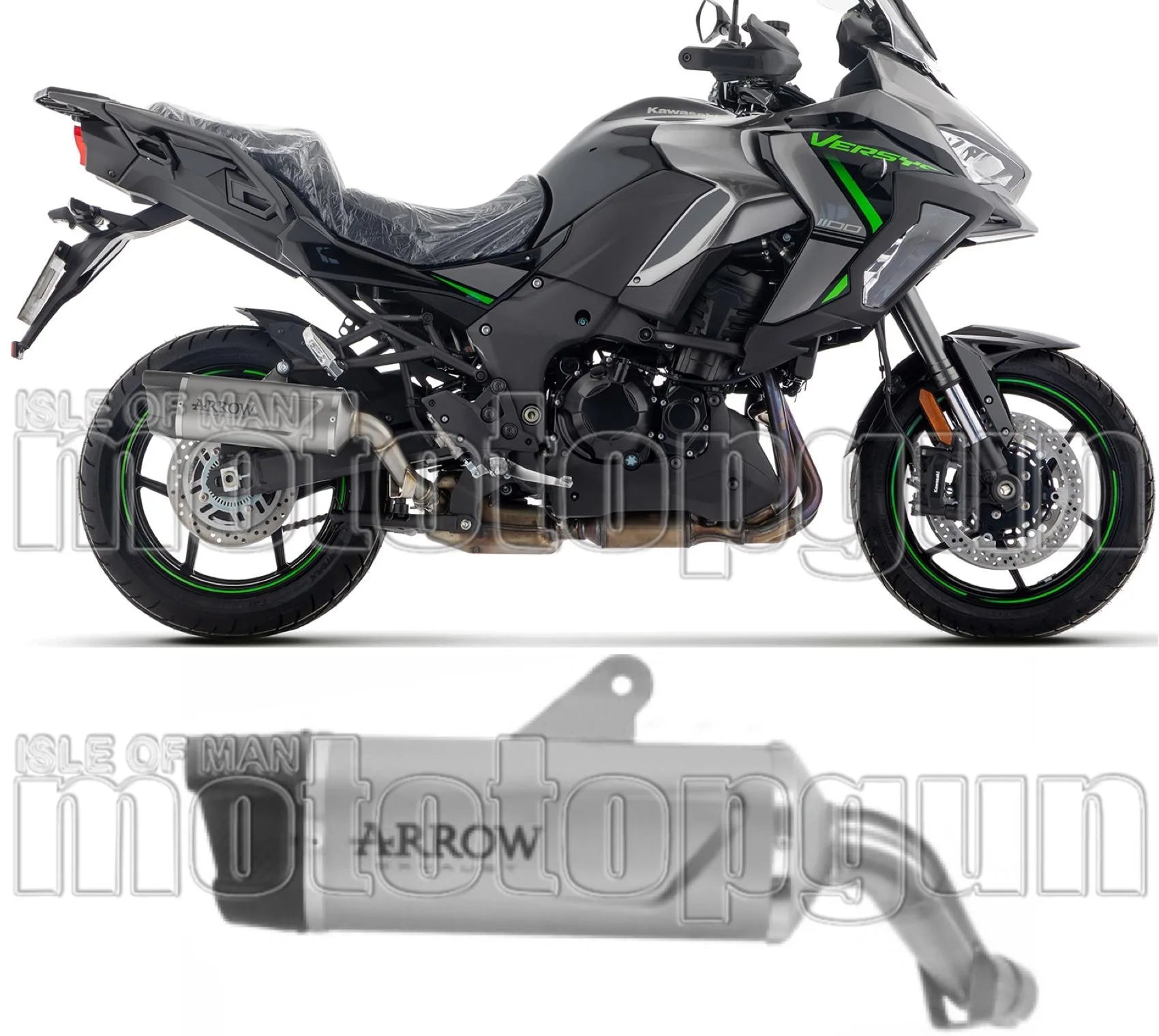 Exhaust Tip With Noise Certification Indy-Race Evo Titanium Carby End Cap - Arrow Special Parts Compatible With Kawasaki Versys 1100 (2025-2026)