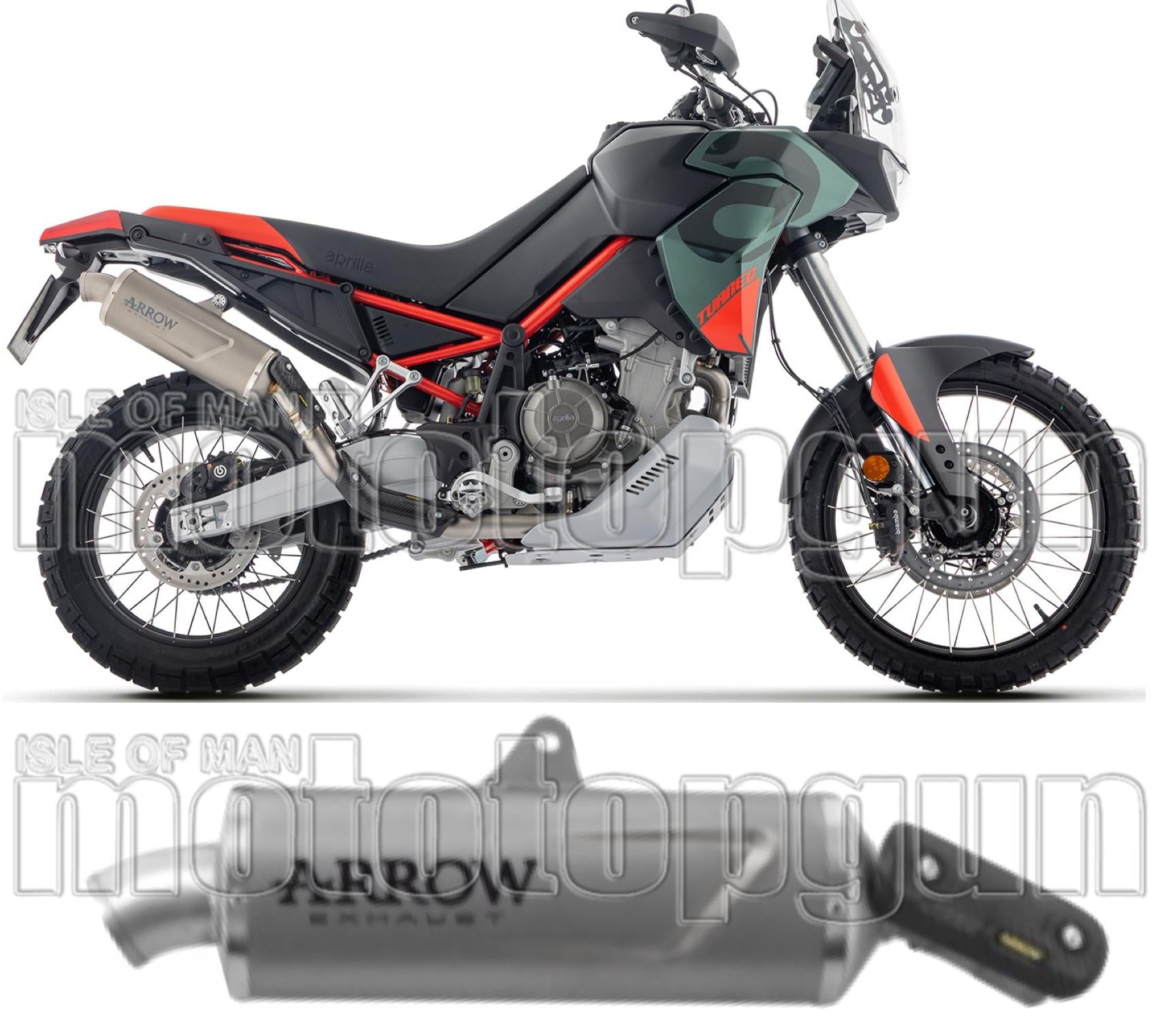 Exhaust Tip With Noise Certification Indy-Race Evo Titanium Carby End Cap - Arrow Special Parts Compatible With Aprilia Tuareg 660 (2025-2026)