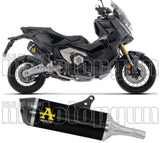 Exhaust Tip With Noise Certification Race-Tech Black Aluminium Carby End Cap - Arrow Special Parts Compatible With Honda X-Adv 750 (2025-2026)