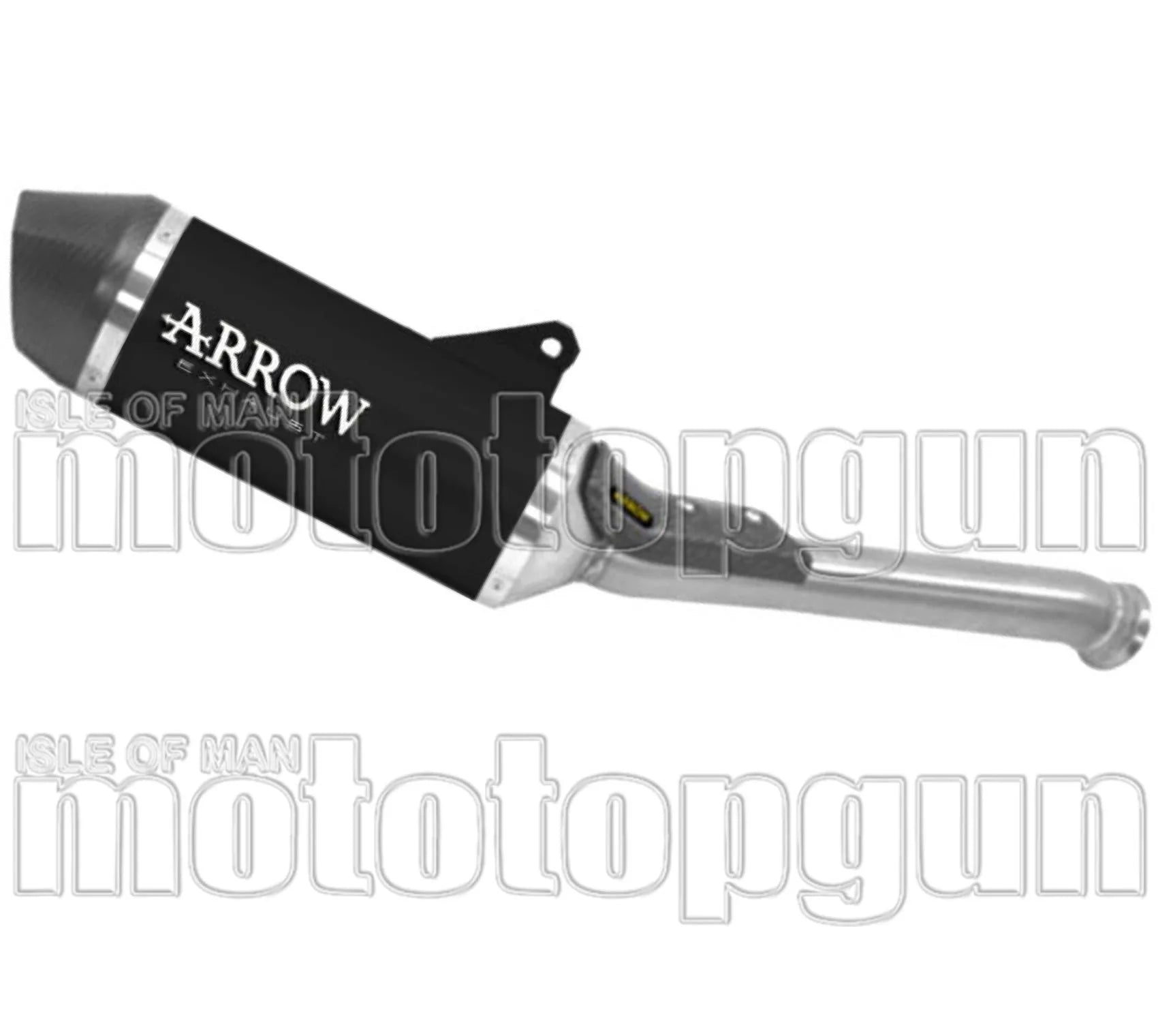 Exhaust Tip With Noise Certification Race-Tech Black Aluminium Carbon - Arrow Special Parts Compatible With Ktm 890 Adventure (2021-2024)