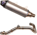 Complete Exhaust System Without Catalytic Converter And Without Sound Certification Oval Titanium Carbon Cap - Termignoni Compatible With Husqvarna Fe 450 (2018-2019)