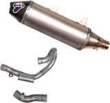 Complete Exhaust System Without Catalytic Converter And Without Sound Certification Oval Titanium Carbon Cap - Termignoni Compatible With Ktm 250 (2018-2019)