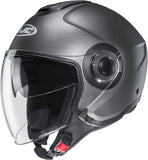 Urban Motorcycle Helmet Hjc I40N Advanced Polycarbonate Semi Flat Titanium Size 08 M
