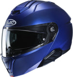 Flip-Up Motorcycle Helmet Hjc I91 Advanced Polycarbonate Composite Semi Flat Metallic Blue Size 07 S