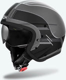 Urban Motorcycle Helmet Airoh J 110 - J1R35 Composite Carbon Matte Black Raster Size L