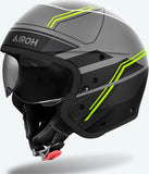 Urban Motorcycle Helmet Airoh J 110 - J1S31 Composite Carbon Matte Yellow Slim Size Xs