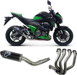 Complete Exhaust System Without Catalytic Converter And Without Sound Certification Relevance Carbon Carbon Cap - Termignoni Compatible With Kawasaki Z 800 (2013-2017)