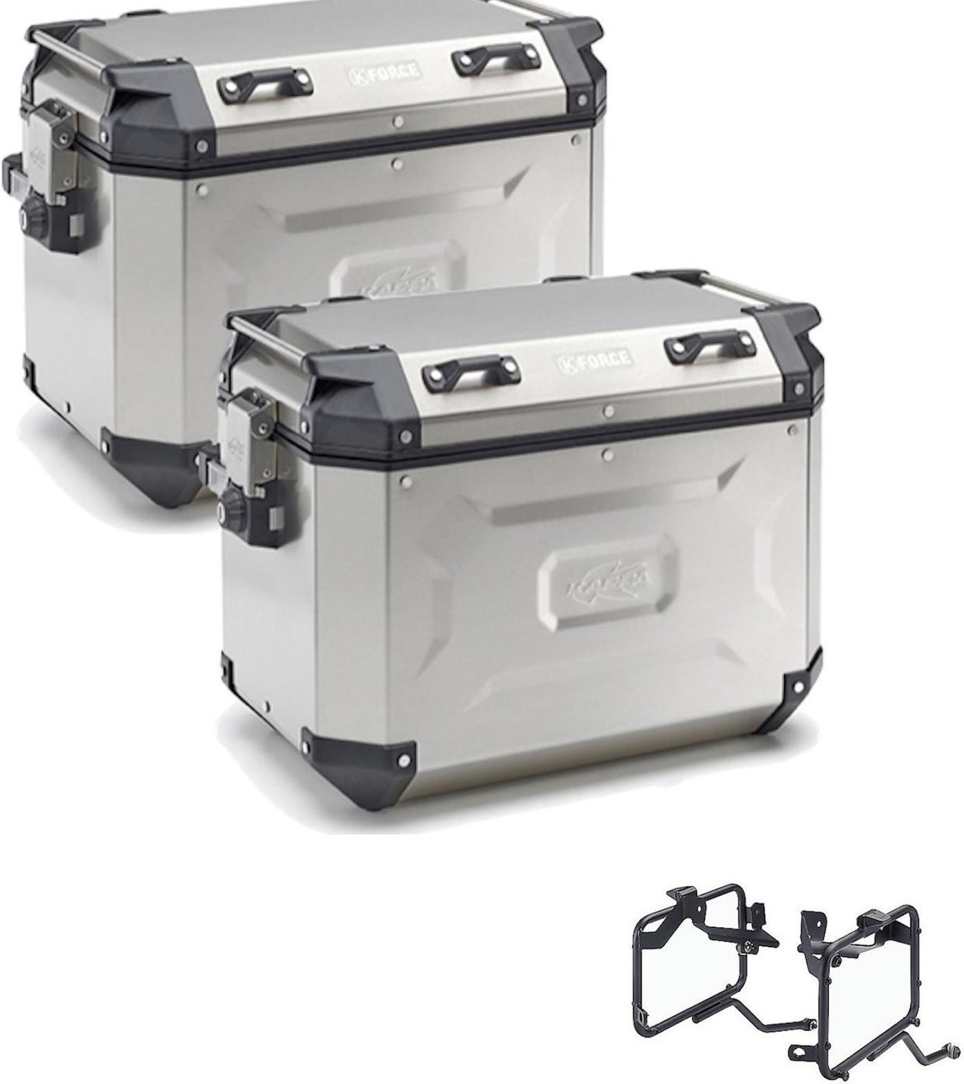 Side Cases Kfr48Apack2 + Side Cases Holder K'Force - Kappa Moto Compatible With Triumph Tiger 1200 Explorer (2016-2017)