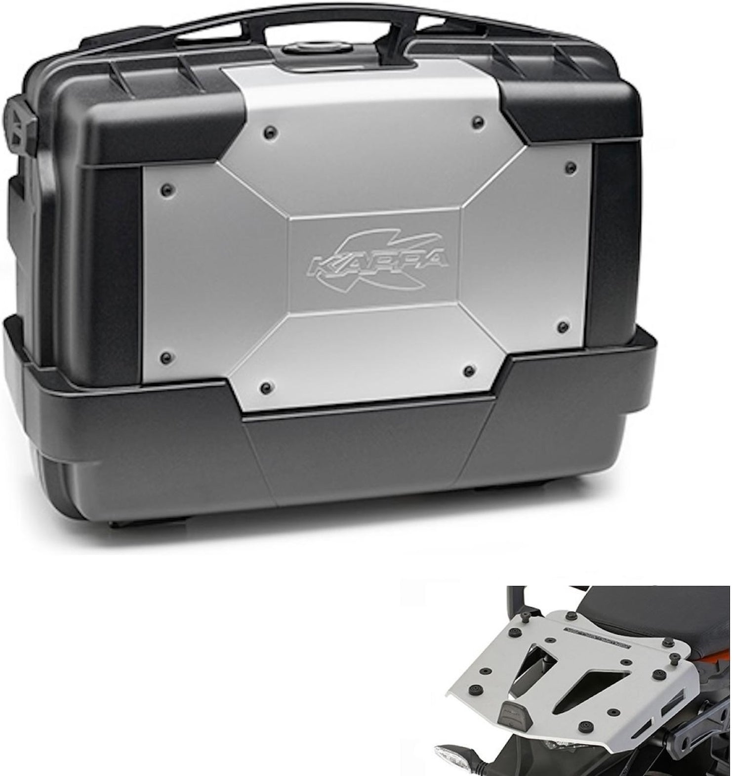 Top Case Kgr33 + Rear Rack Aluminium Garda - Kappa Moto Compatible With Triumph Tiger 1200 Gt Explorer (2022-2023)