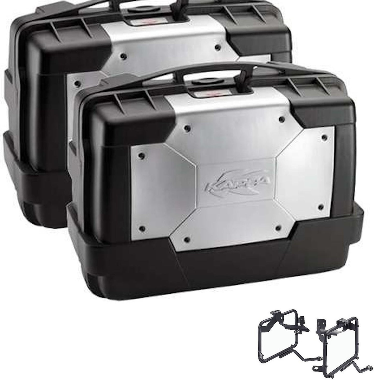 Side Cases Kgr33Pack2 + Side Cases Holder Garda - Kappa Moto Compatible With Kawasaki Versys 1000 - Se (2019-2023)
