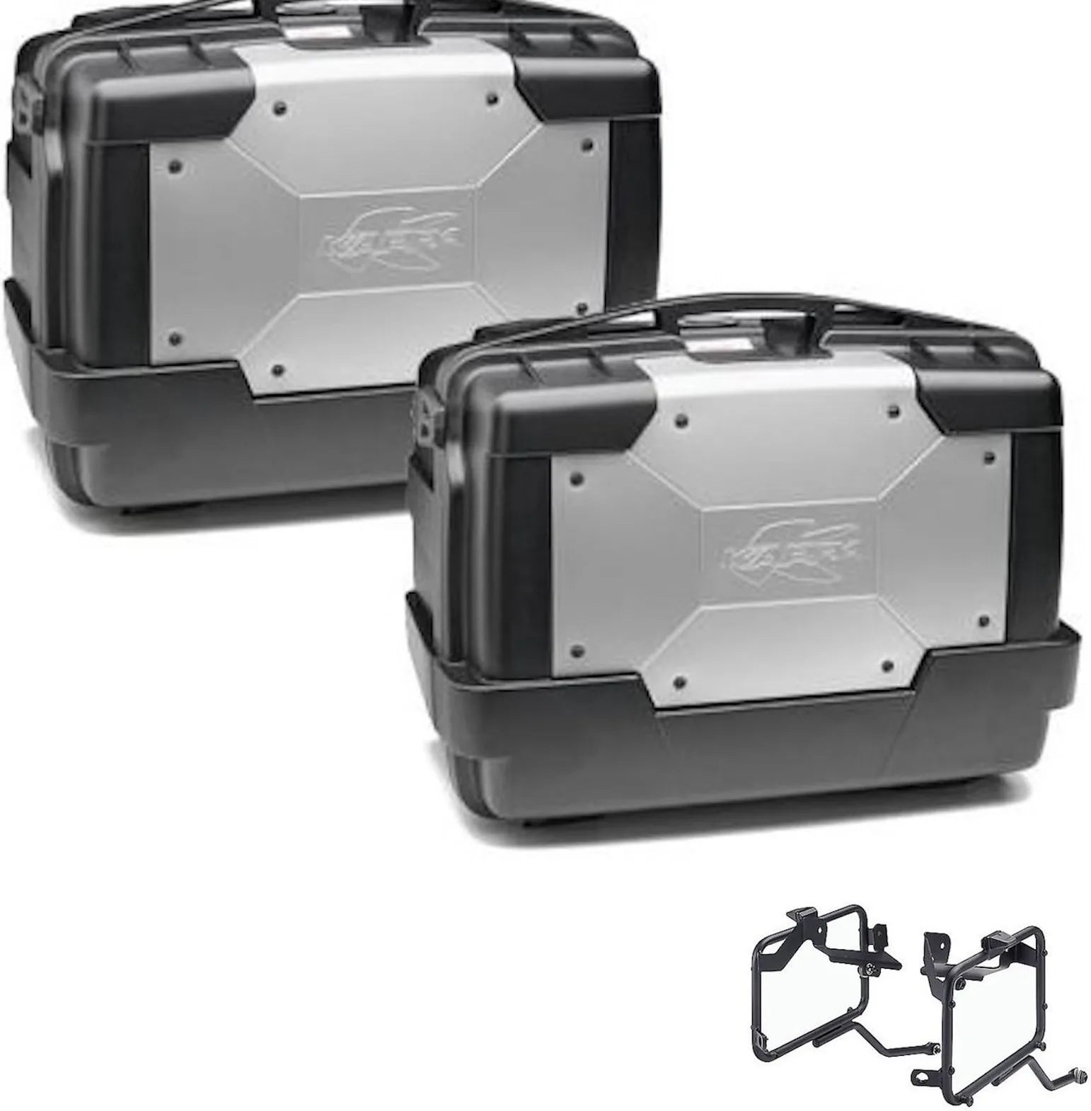 Side Cases Kgr46Pack2 + Side Cases Holder Garda - Kappa Moto Compatible With Benelli Trk 502 (2017-2020)