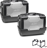 Side Cases Kgr46Pack2 + Side Cases Holder Garda - Kappa Moto Compatible With Honda Xl 700 V Transalp (2008-2013)