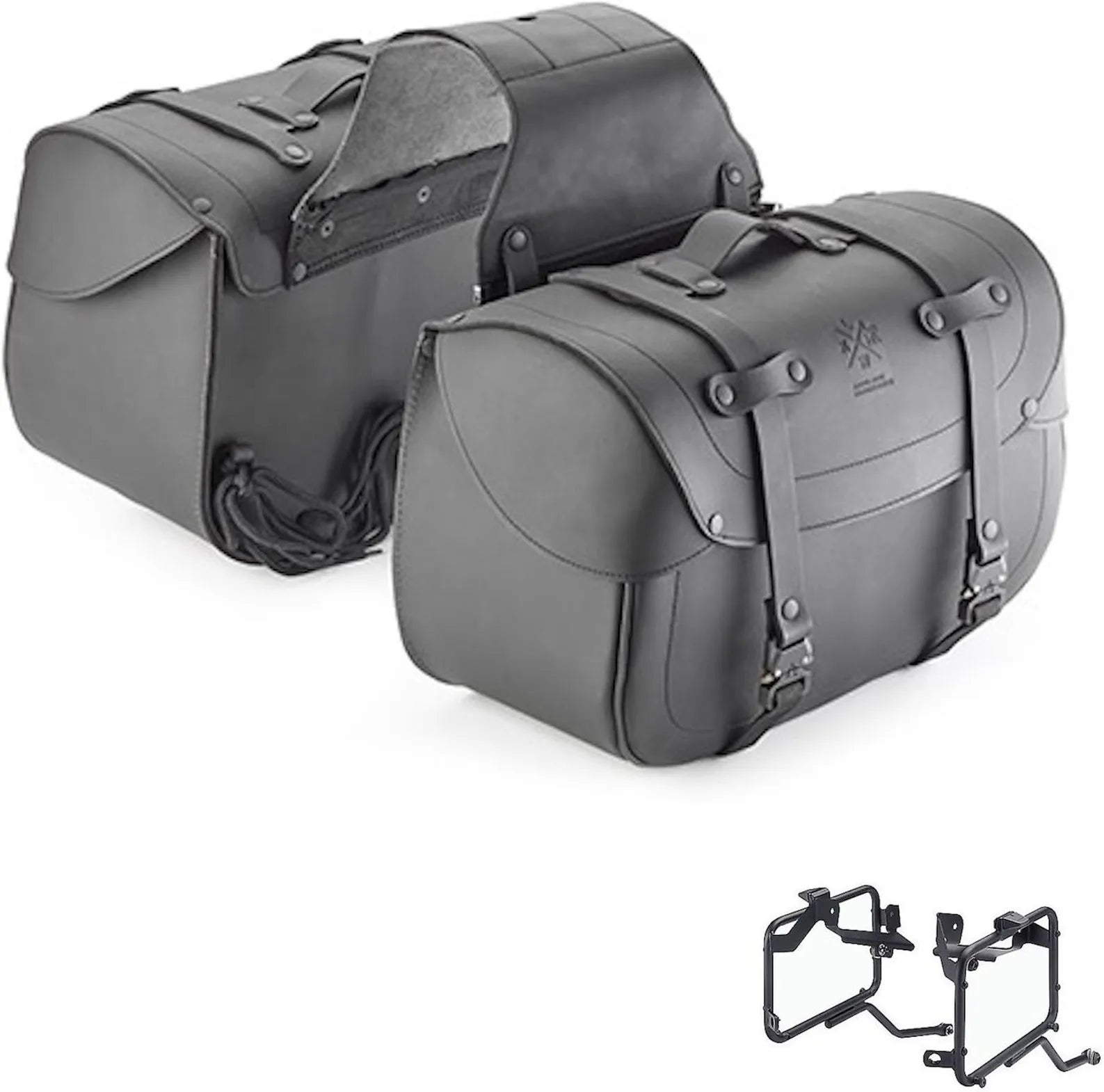 Side Bags Kmlw01 + Side Bags Holder - Kappa Moto Compatible With Benelli Leoncino 800 (2022-2023)
