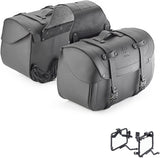 Side Bags Kmlw01 + Side Bags Holder - Kappa Moto Compatible With Honda Cb 650 R (2021-2023)