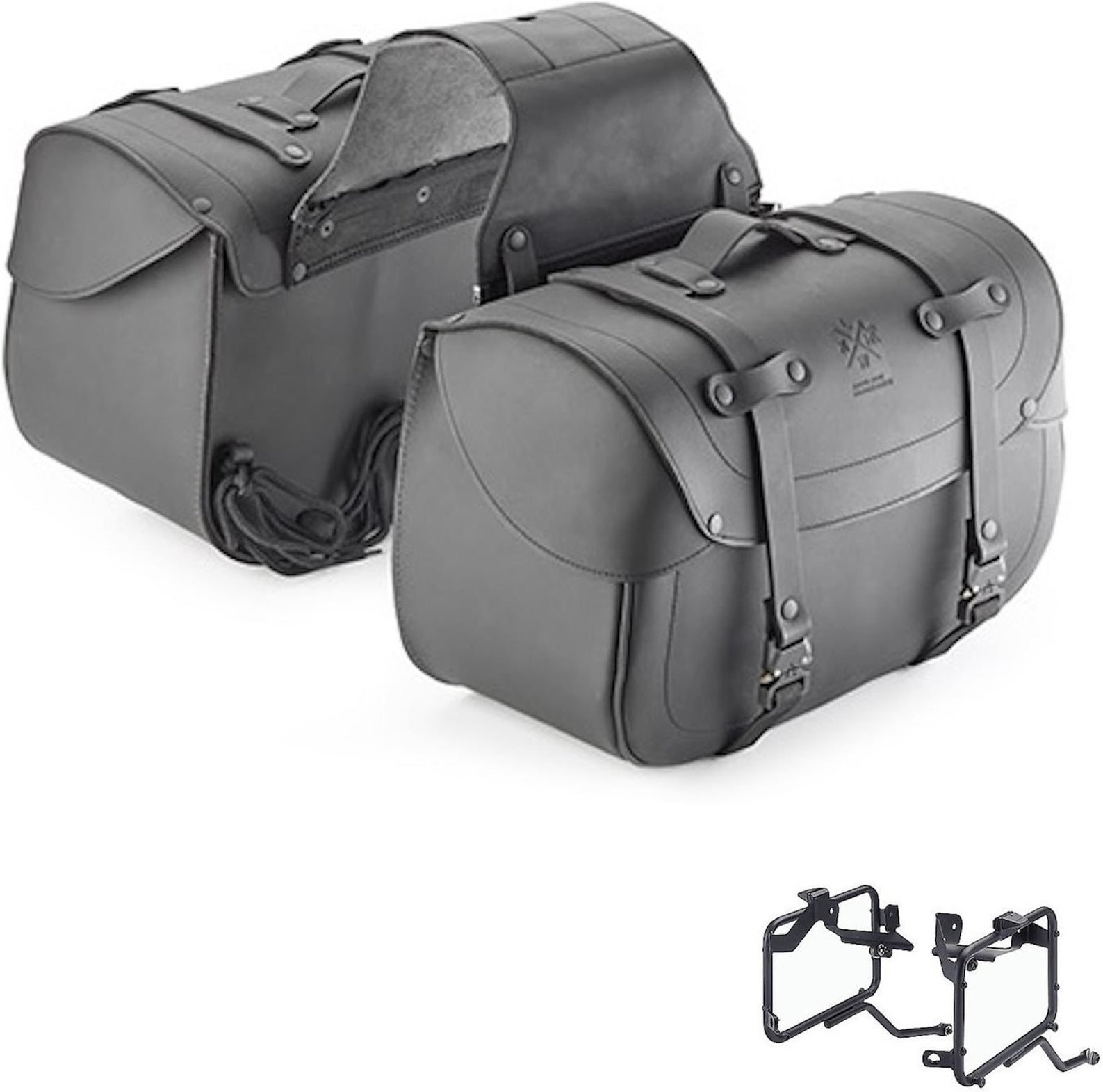 Side Bags Kmlw01 + Side Bags Holder - Kappa Moto Compatible With Kawasaki Er-6 F (2005-2008)