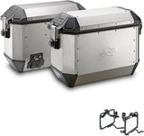 Side Cases Kms36Apack2 + Side Cases Holder K'Mission Aluminium - Kappa Moto Compatible With Honda Vfr 800 (1998-2001)