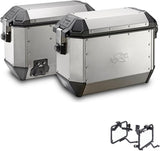 Side Cases Kms36Apack2 + Side Cases Holder K'Mission Aluminium - Kappa Moto Compatible With Suzuki Gsx 1250 F (2010-2016)