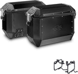 Side Cases Kms36Bpack2 + Side Cases Holder K'Mission Aluminium - Kappa Moto Compatible With Honda Nc 750 X (2021-2023)