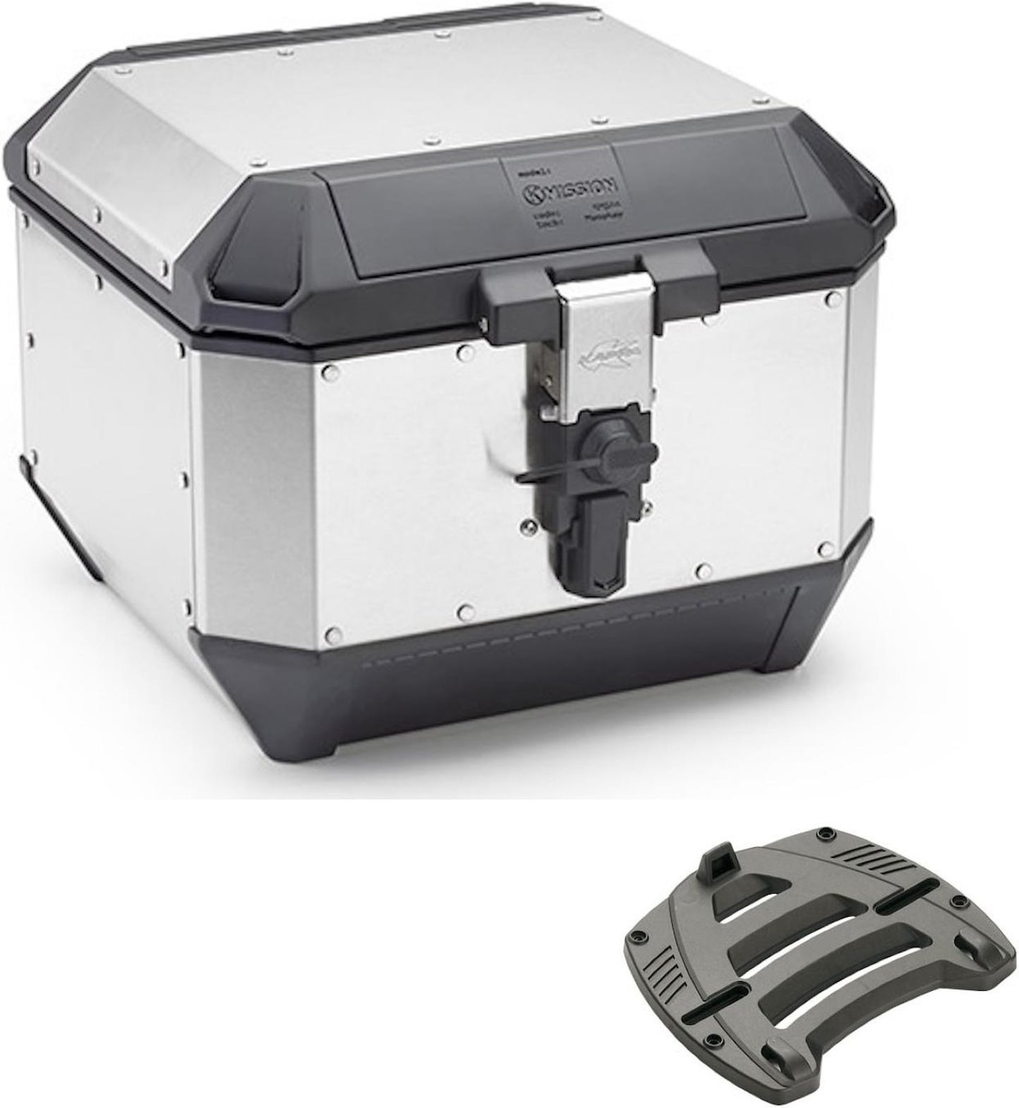 Top Case Kms44A + Rear Rack K'Mission Aluminium - Kappa Moto Compatible With Kawasaki Zr 7 750 S (1999-2004)
