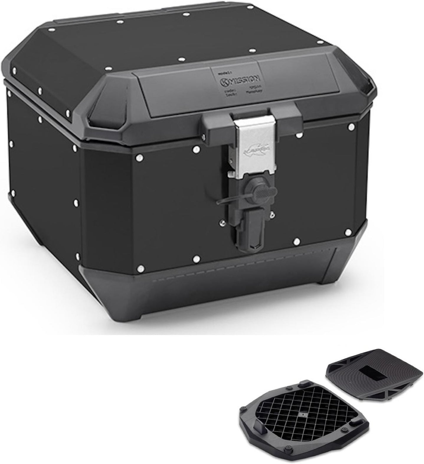 Top Case Kms44B + Rear Rack K'Mission Aluminium - Kappa Moto Compatible With Moto Guzzi V7 Iii Stone (2017-2020)